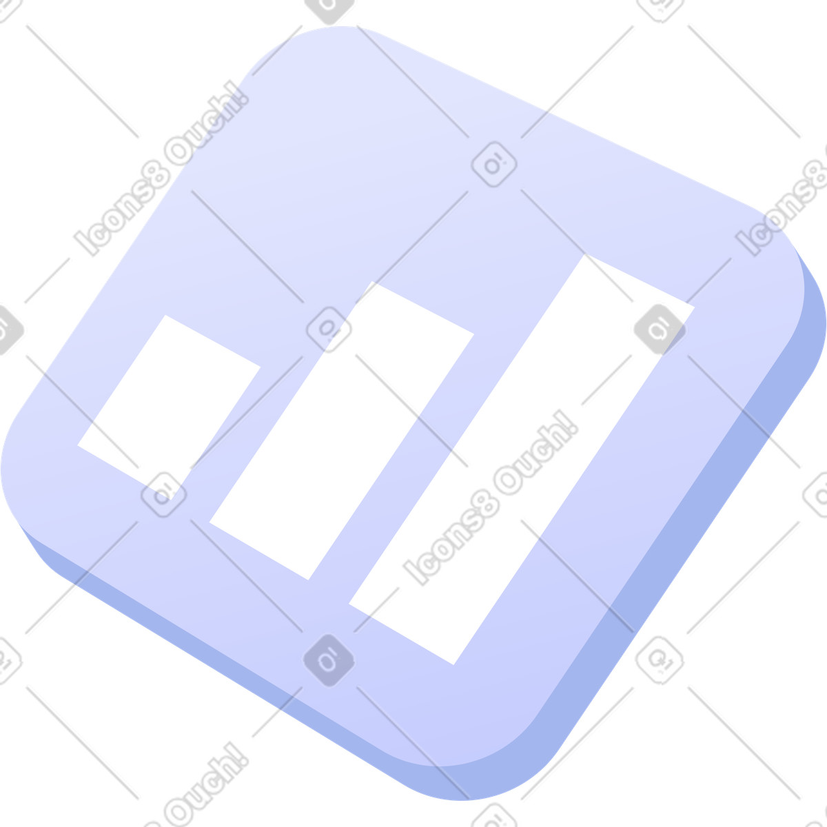 Square with graph illustration in Quantum style download in PNG, SVG