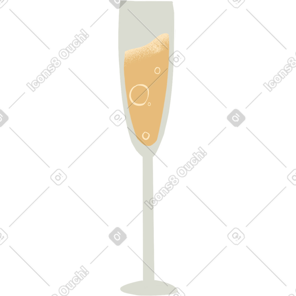 Ilustração de Champanhe em no estilo Fabulous para baixar em PNG, SVG