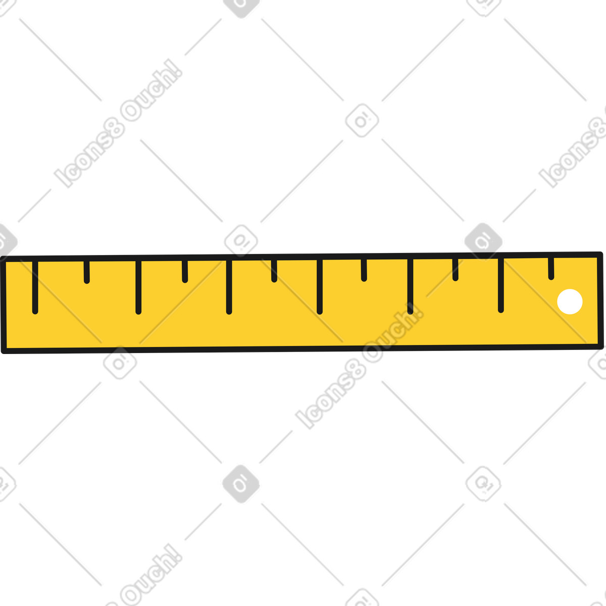 Ruler illustration clipart for creative projects in vector