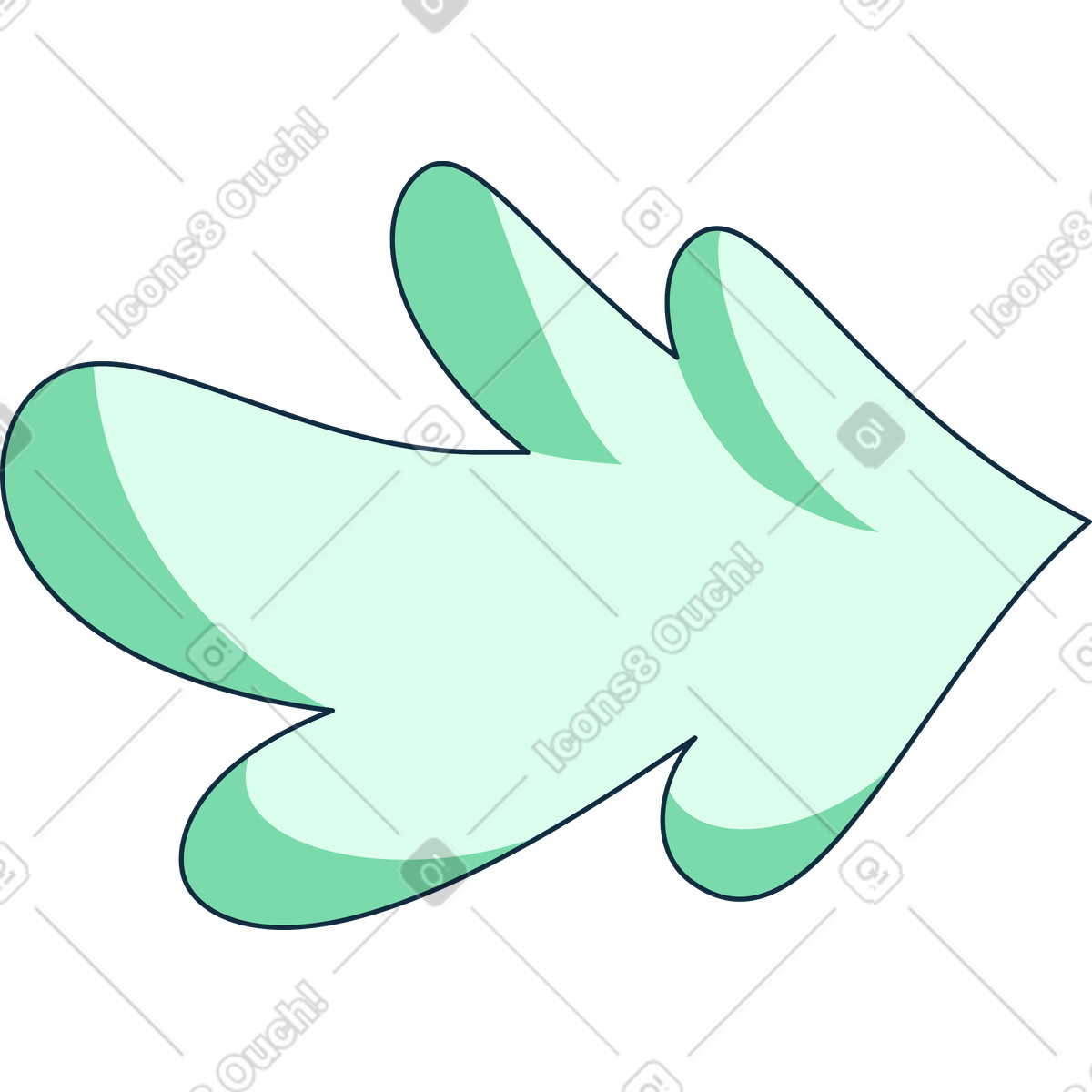 Fir tree branch illustration in Bubble gum style download in PNG, SVG