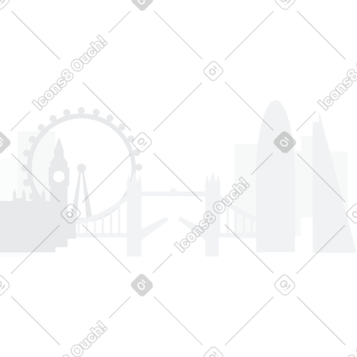 Illustration Fond de londres dans le style Urban à télécharger aux formats PNG, SVG