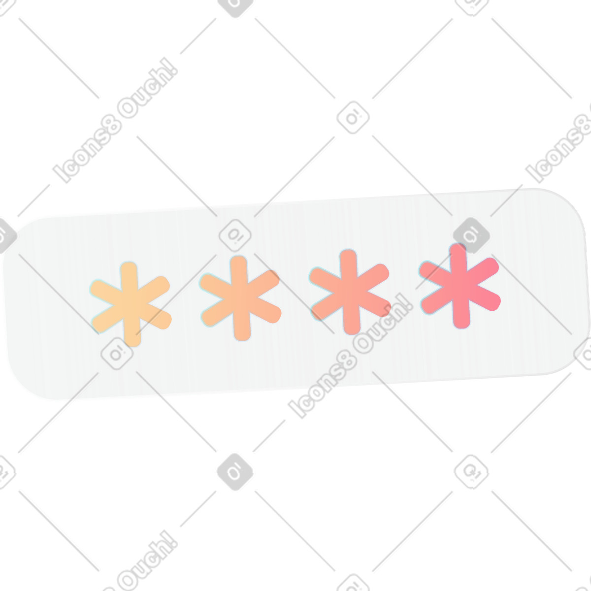 Password string illustration in Morphis style download in PNG, SVG