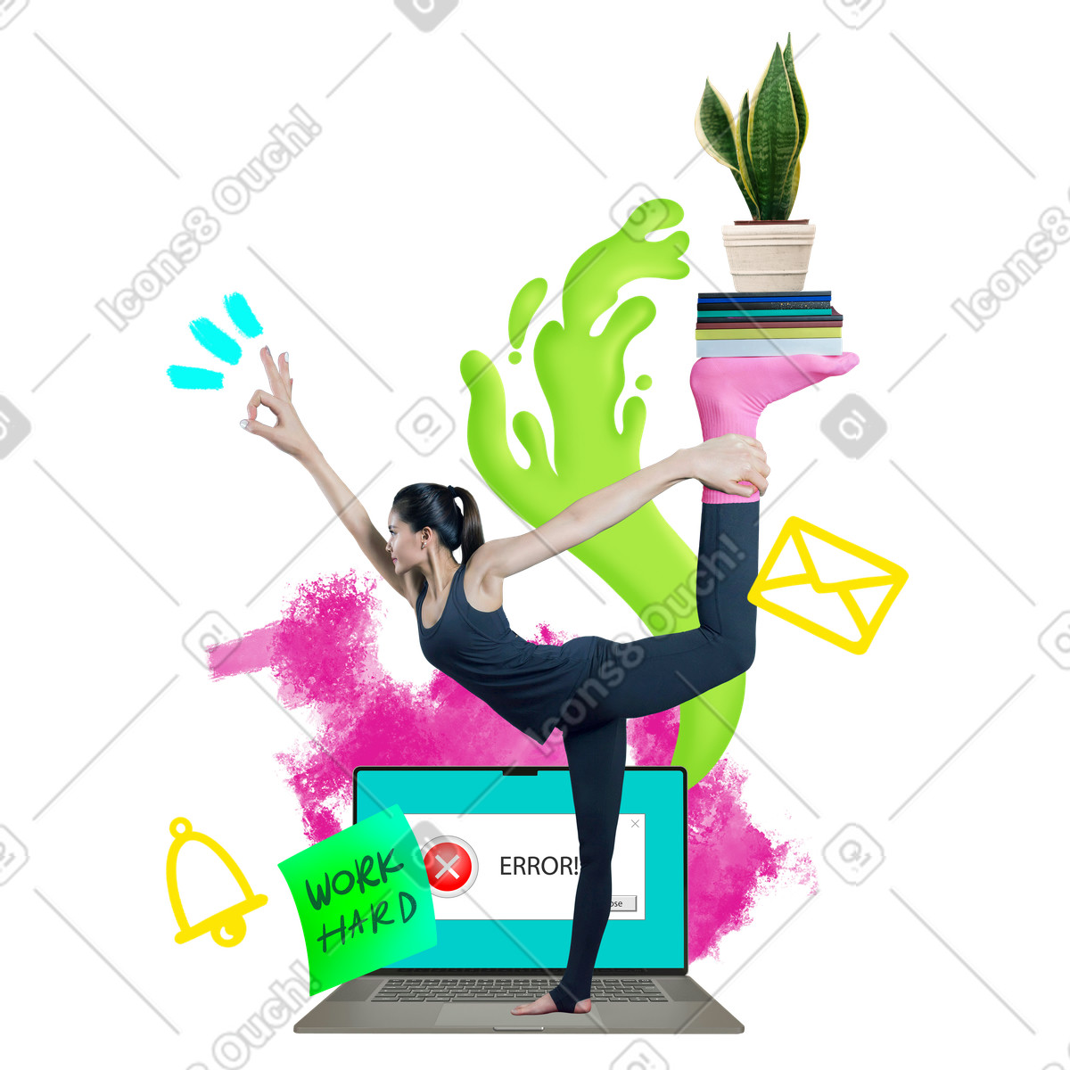Иллюстрация Work-life balance в стиле Energy — скачать в форматах PNG, SVG