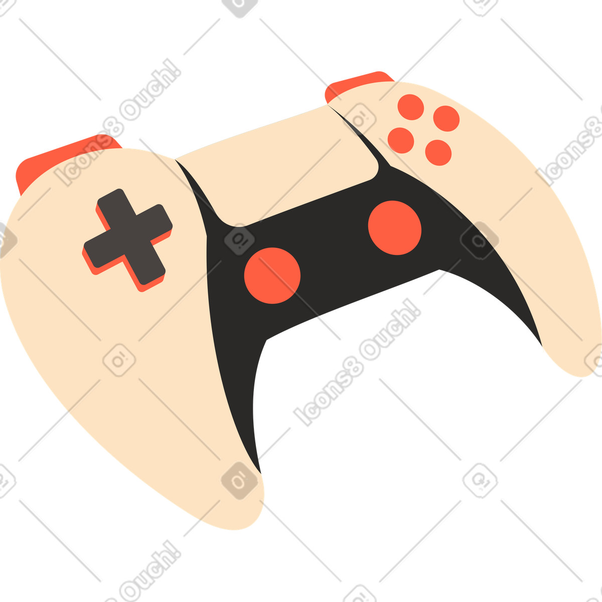 Joystick di gioco gamepad illustrazione in stile Dizzy scarica in PNG, SVG