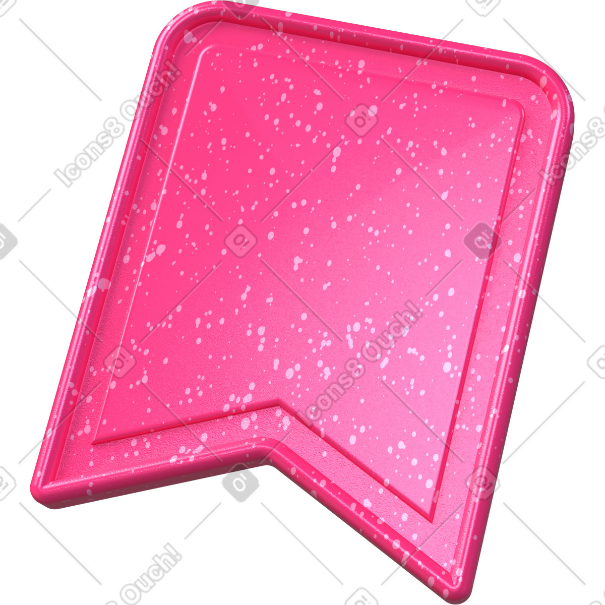 3D save button, pink bookmark icon illustration in Boost style download in PNG, SVG