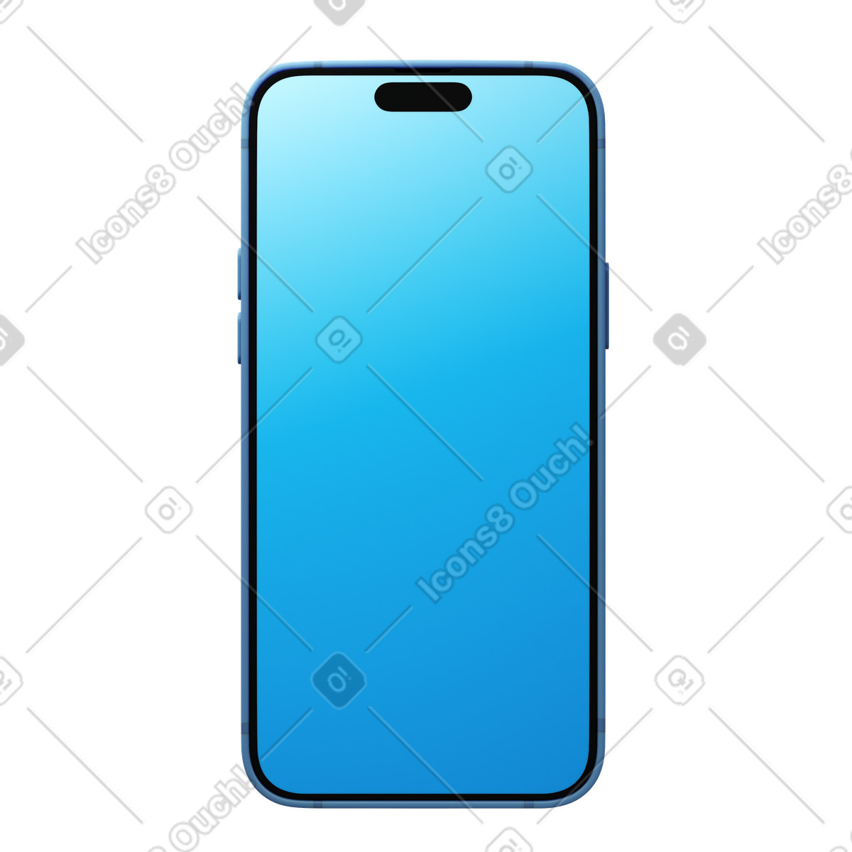 Colorful smartphone illustration clipart depicting modern mobile phone graphic