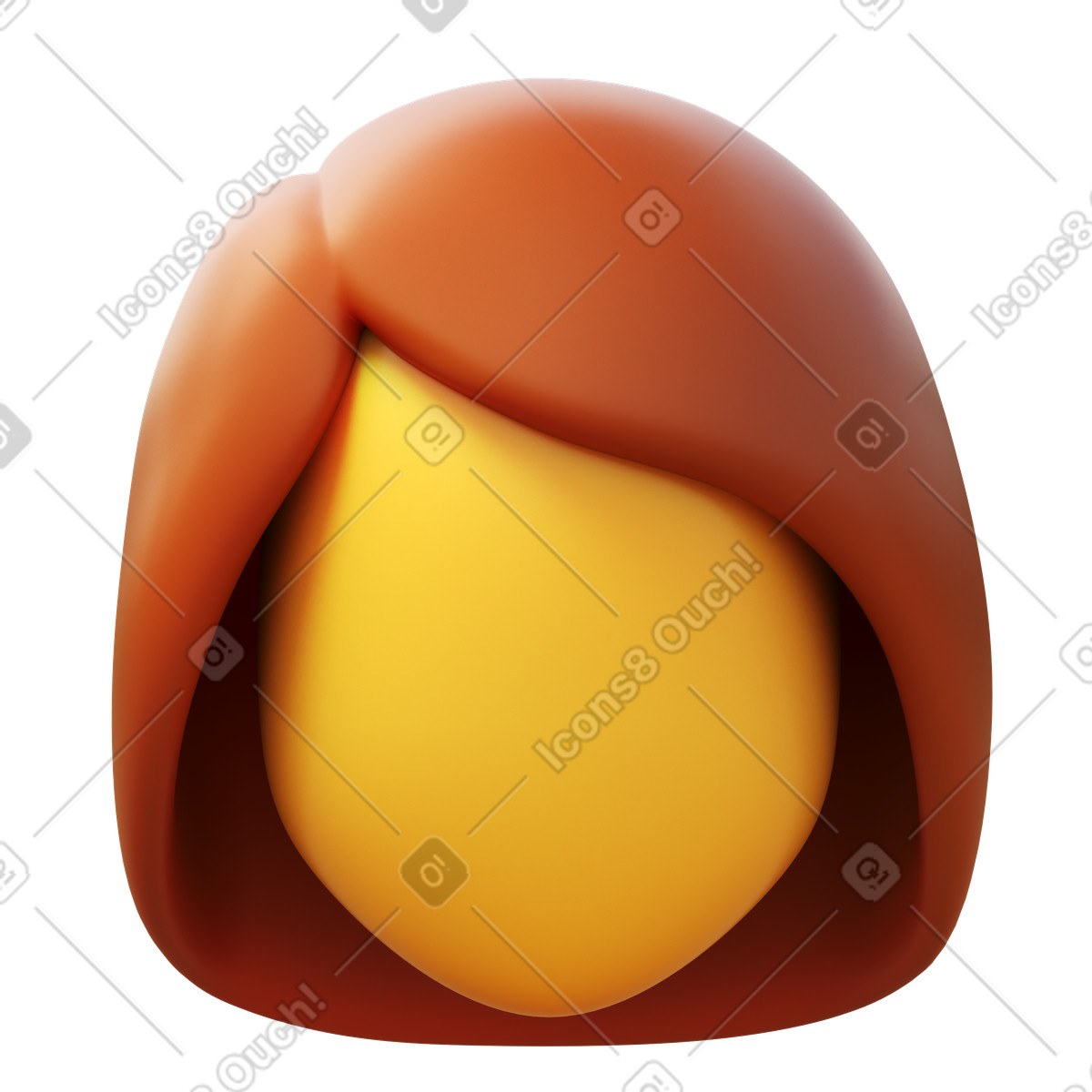 Female user illustration in 3D Fluency style download in PNG, SVG