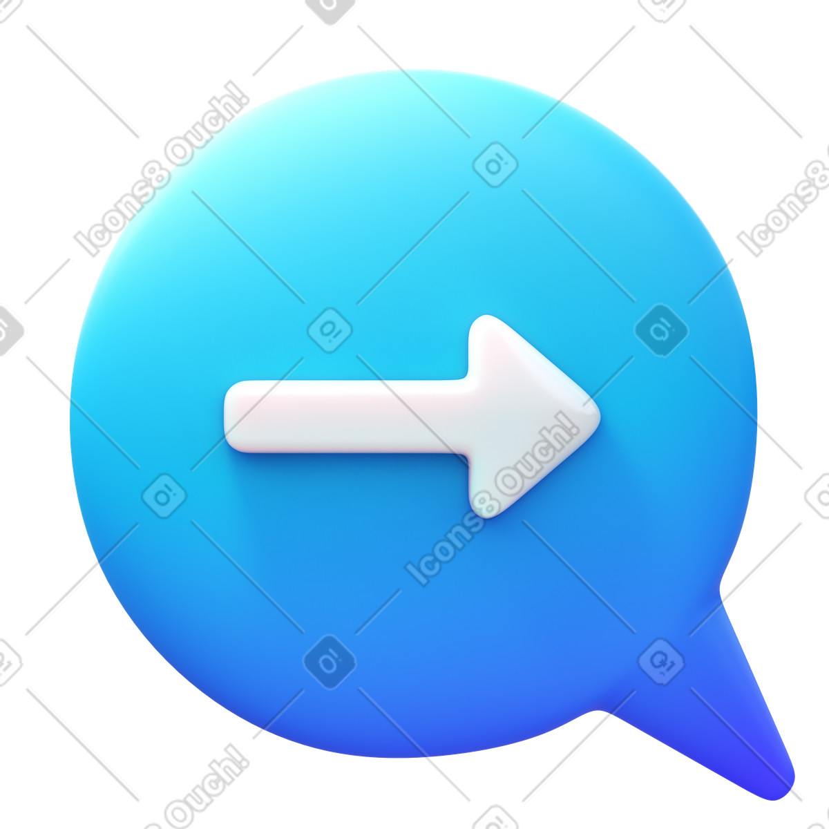 Topic moved illustration in 3D Fluency style download in PNG, SVG