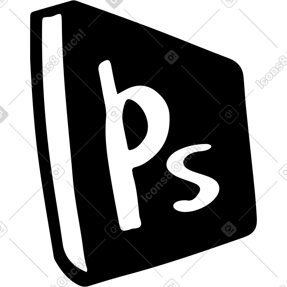 Ilustración Icono del botón ps en estilo Line a descargar en PNG y SVG