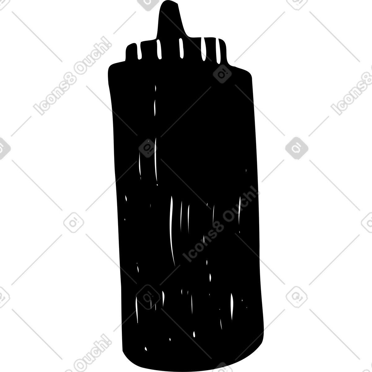 下载 Marks 风格的 番茄酱瓶 插画，支持 PNG、SVG 格式