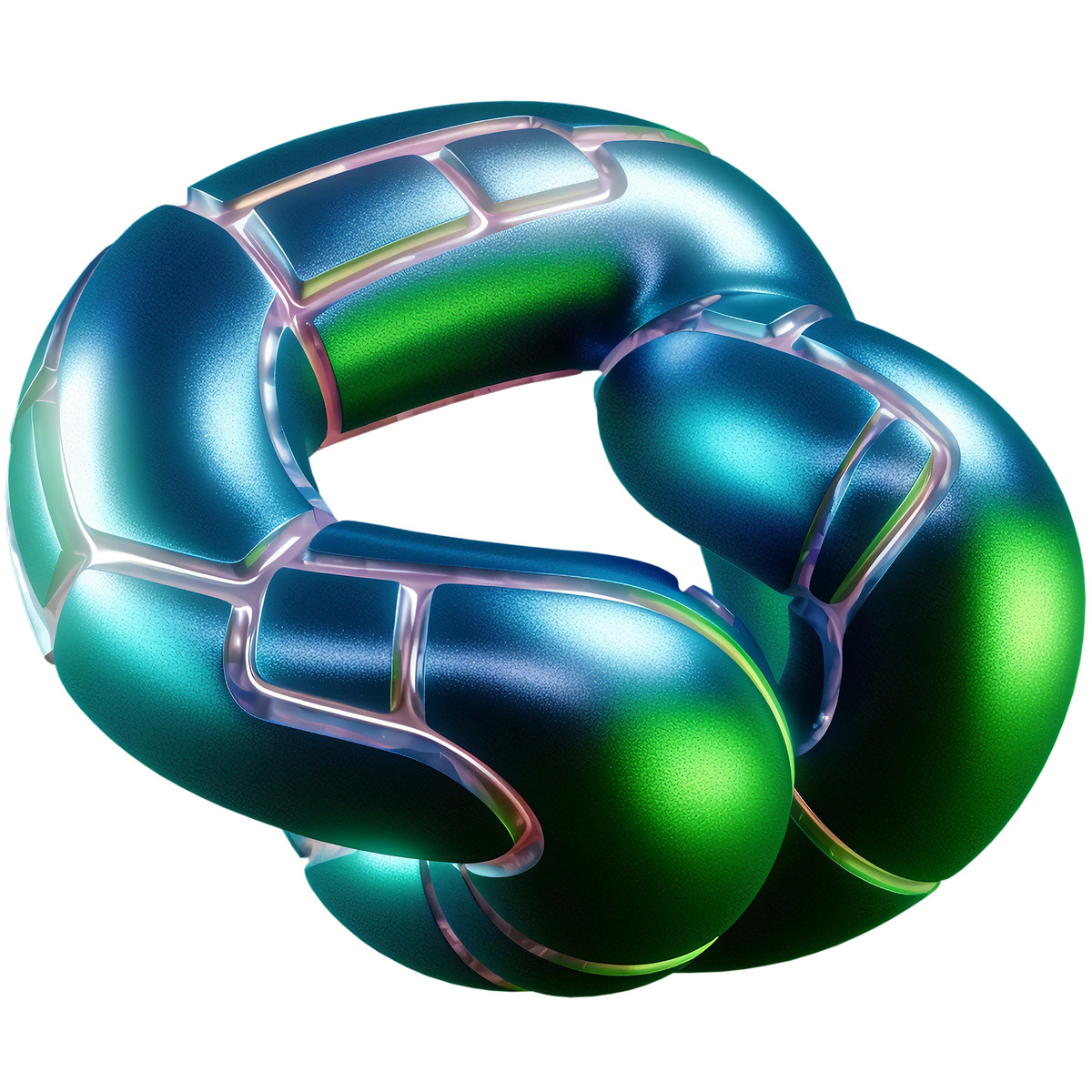 스타일의 3D Cracked metallic shape 일러스트레이션 PNG, SVG 다운로드