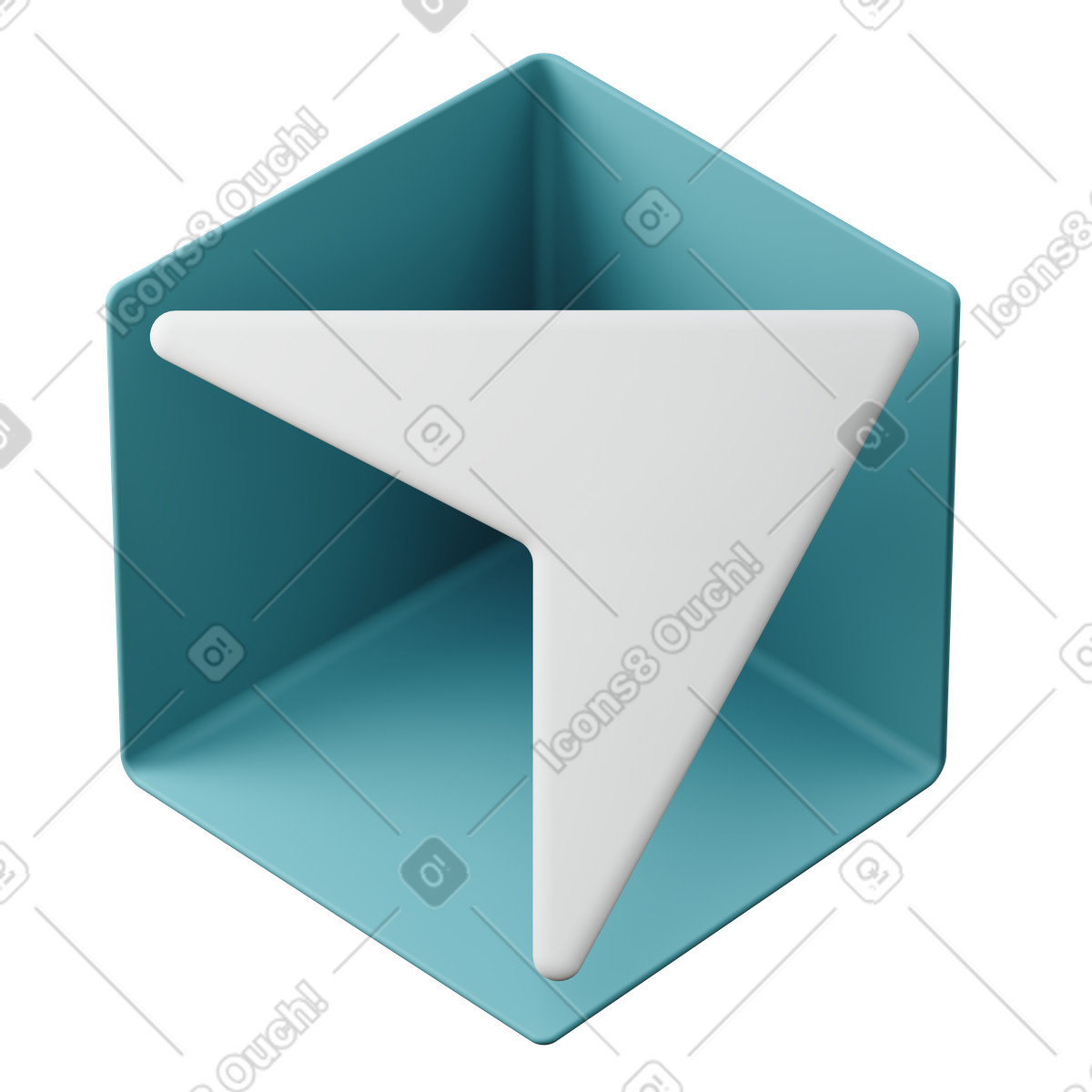Logo del cursore illustrazione in stile 3D Sugary scarica in PNG, SVG