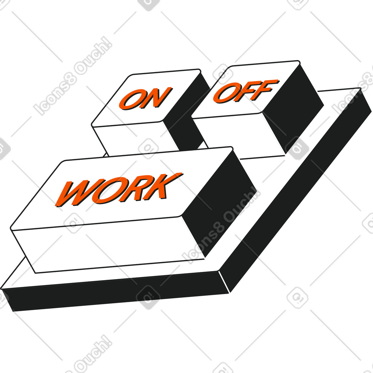Pulsanti di lavoro illustrazione in stile Strict scarica in PNG, SVG