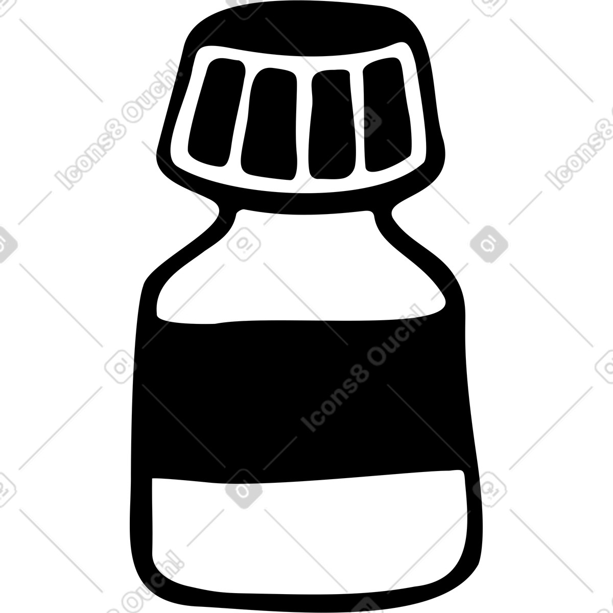 Ilustración Botellas de medicina en estilo Journal a descargar en PNG y SVG