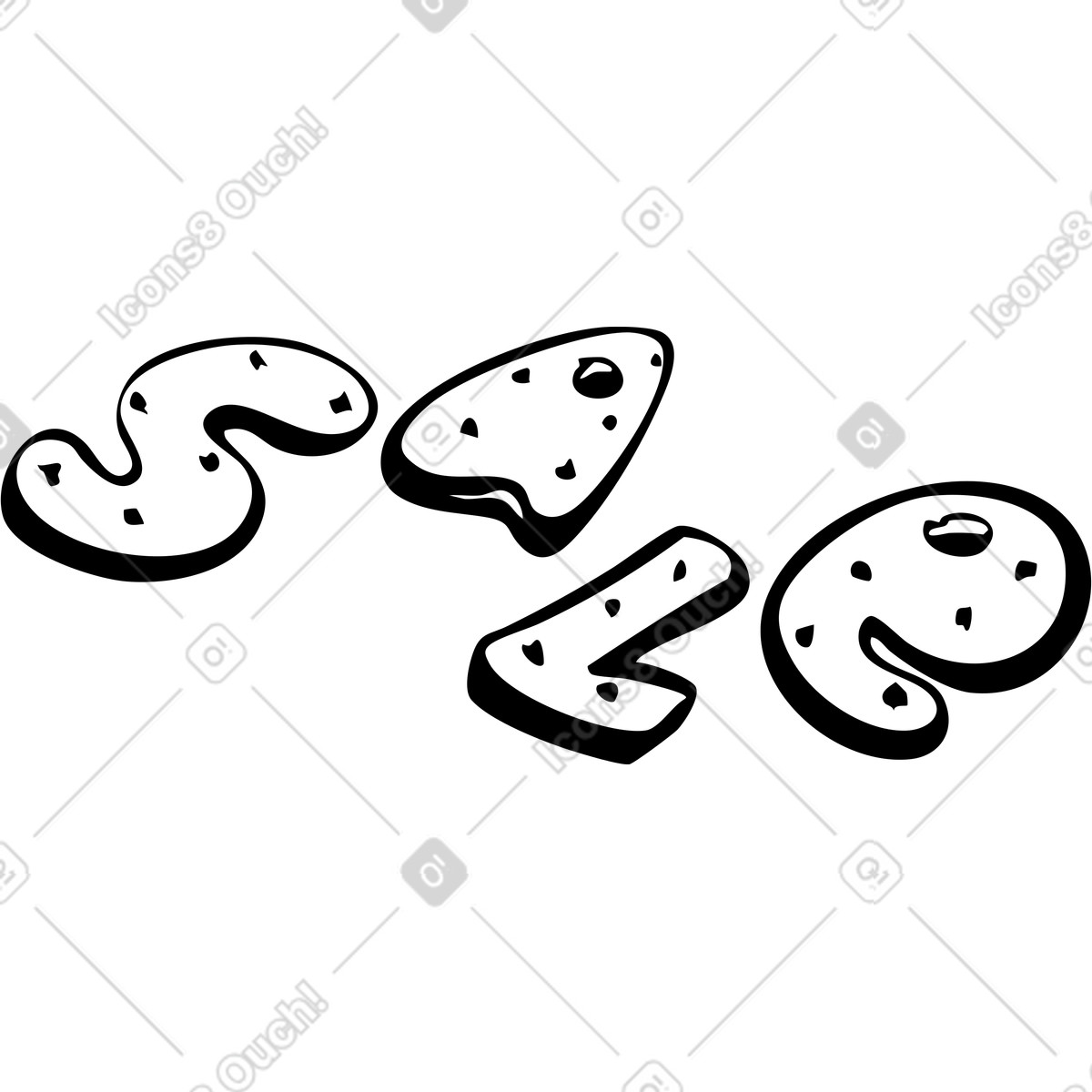 Ilustração de Letras venda em no estilo Line para baixar em PNG, SVG