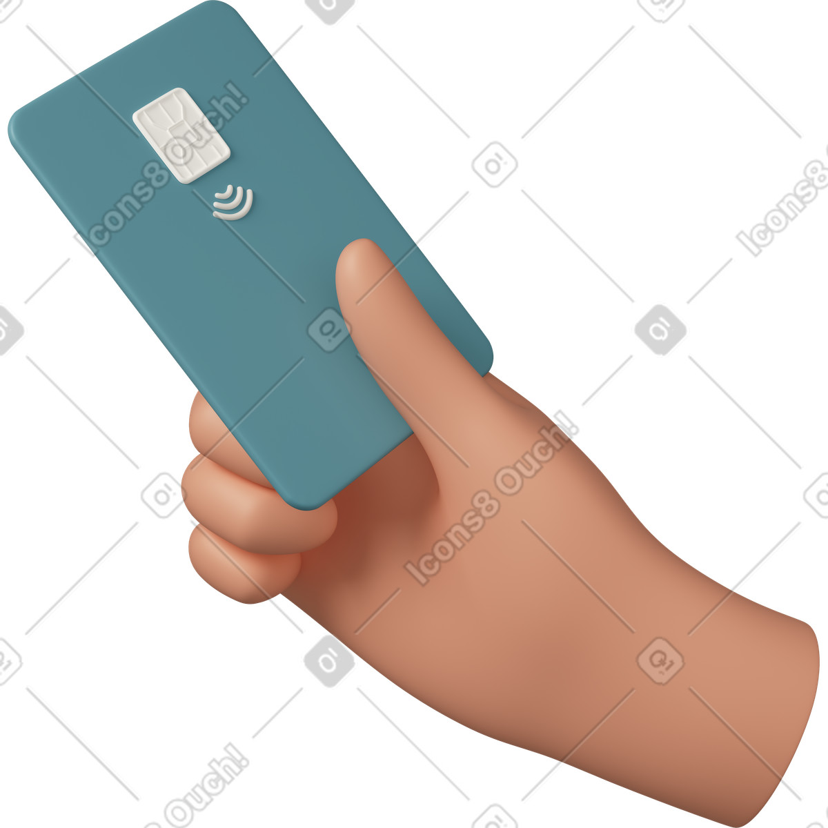 Ilustração de Hand holding credit card em no estilo 3D Casual life para baixar em PNG, SVG