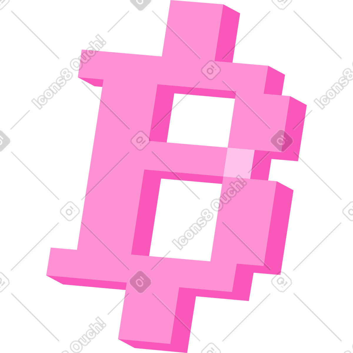 Ilustración Firmar bitcoin en estilo 8bit a descargar en PNG y SVG
