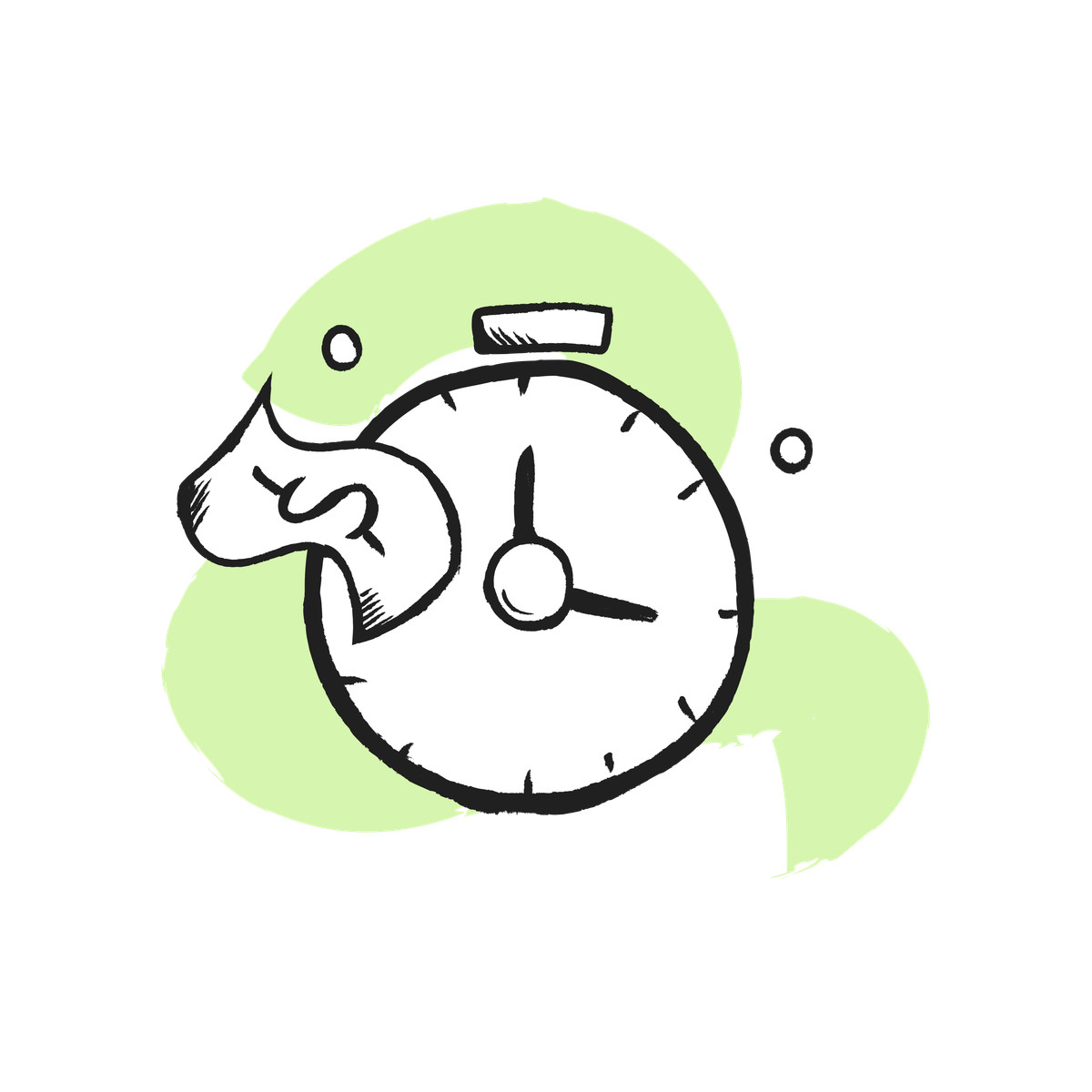 Time value and financial urgency, stopwatch with dollar bill illustration in Pixeltrue icons style download in PNG, SVG