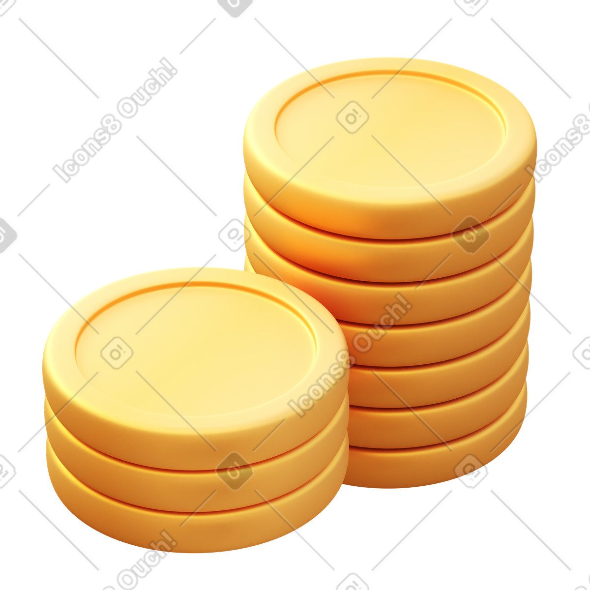Ilustración animada Pila de monedas en estilo 3D Fluency a descargar en GIF, Lottie (JSON), AE