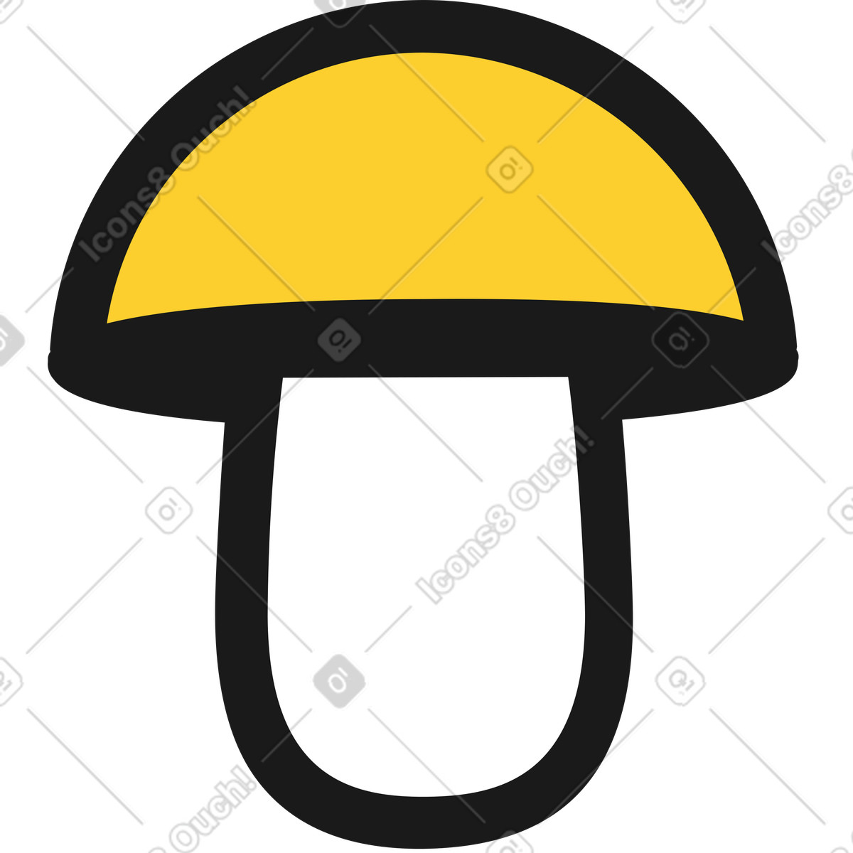 Illustration Champignon dans le style Taxi à télécharger aux formats PNG, SVG