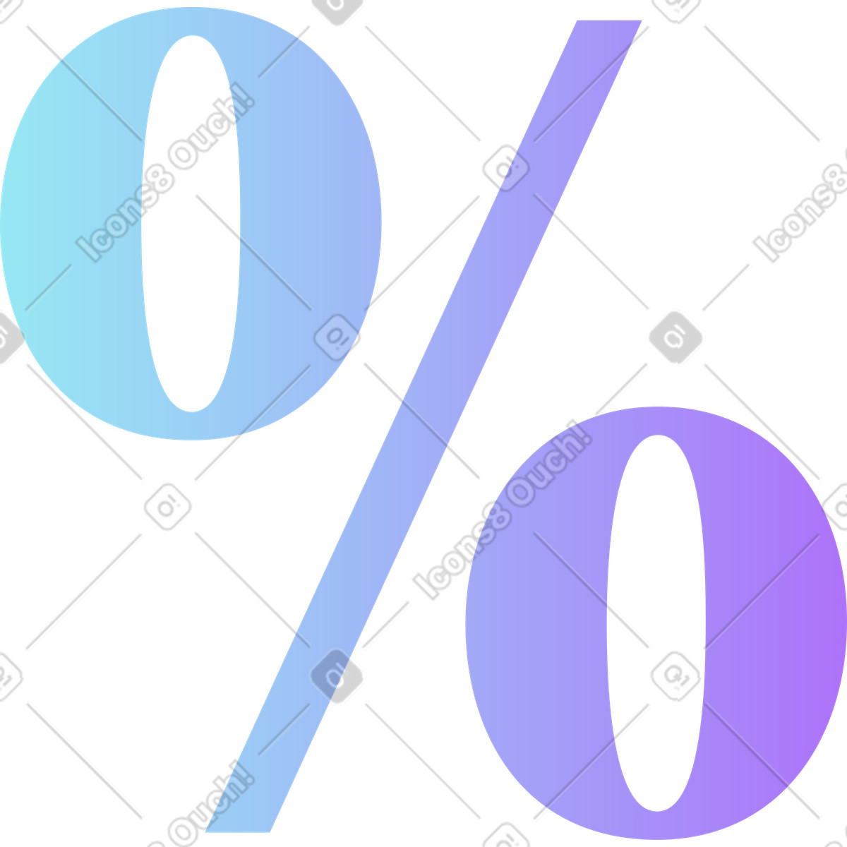 Scritte in percentuale di gradiente testo illustrazione stile Florid scarica PNG, SVG