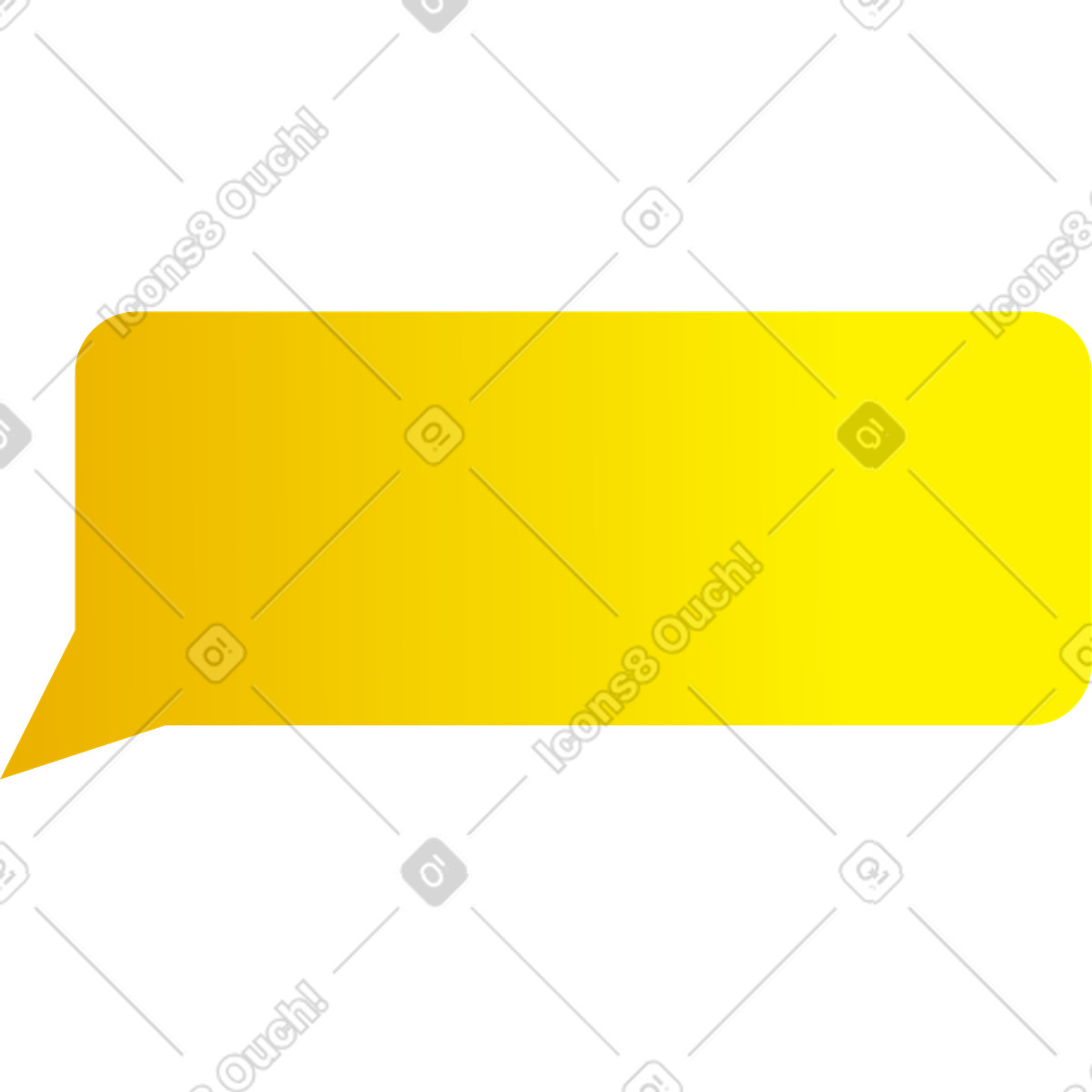 Yellow speech bubble illustration in Silky style download in PNG, SVG
