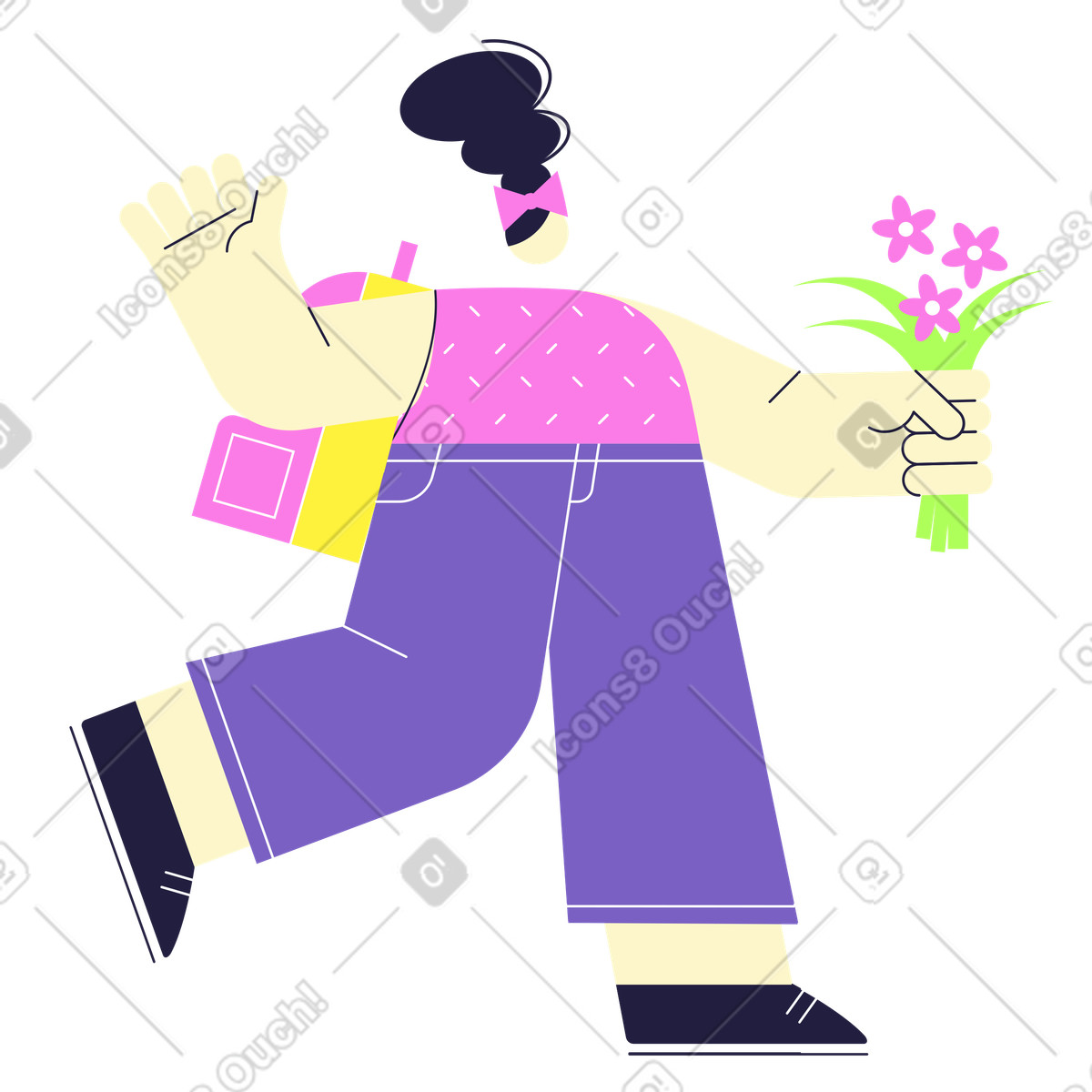 Ilustração de O primeiro dia estudo em no estilo Mellow para baixar em PNG, SVG