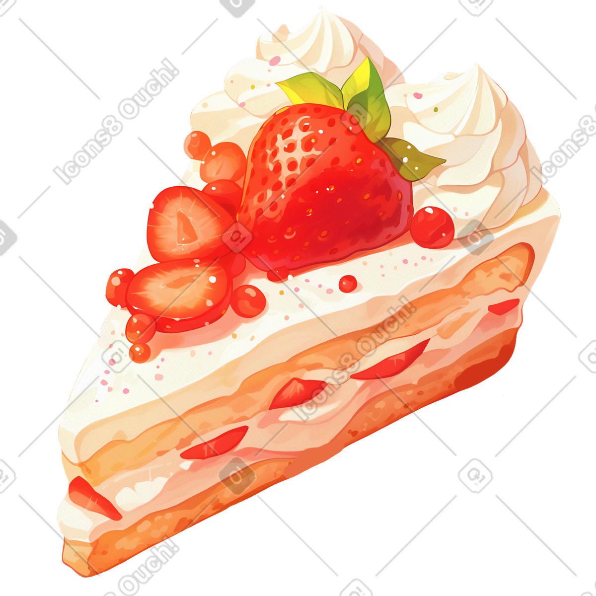 Illustration Part de gâteau dans le style Glazy à télécharger aux formats PNG, SVG