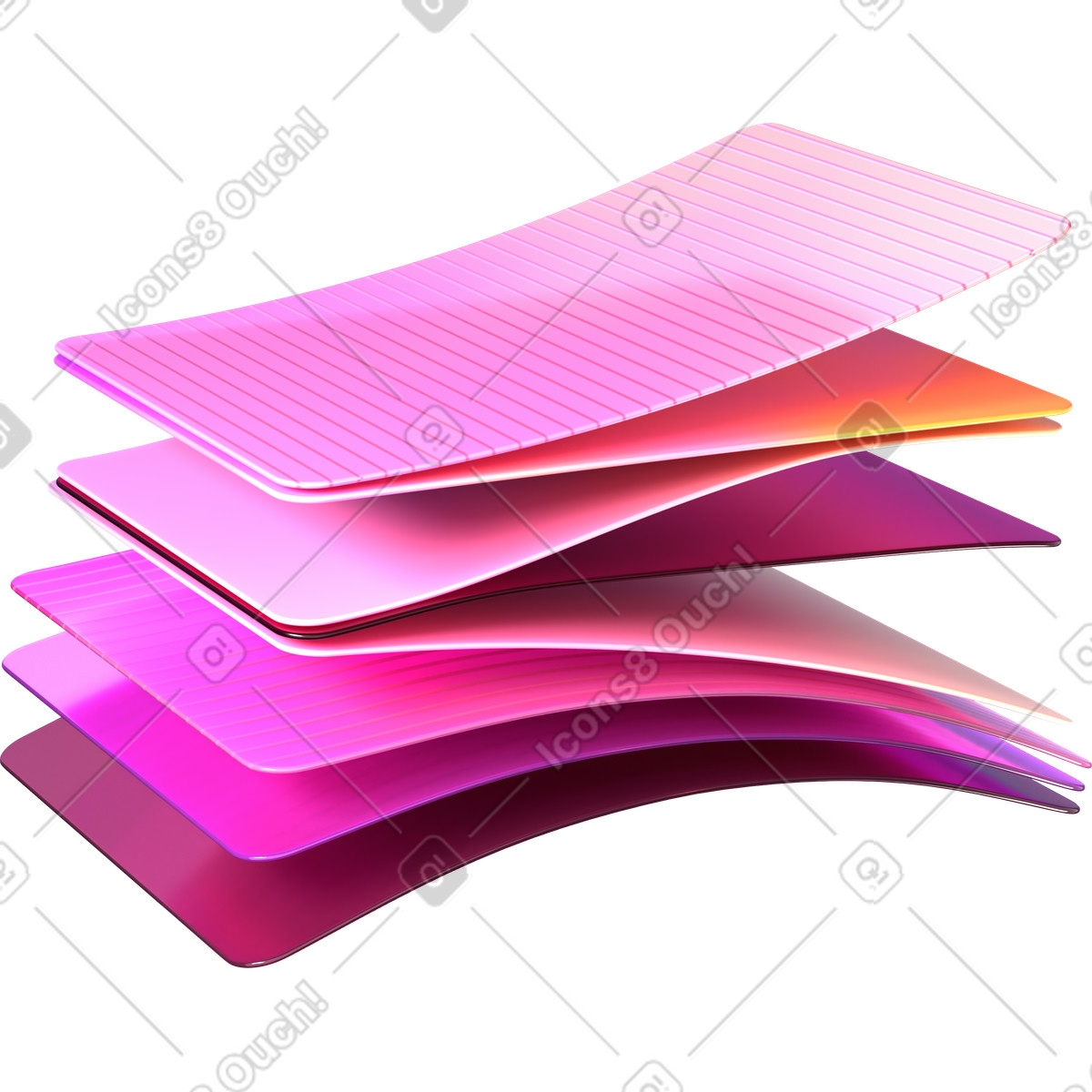 Ilustração de Cartões plástico flutuantes em no estilo 3D Glassy para baixar em PNG, SVG