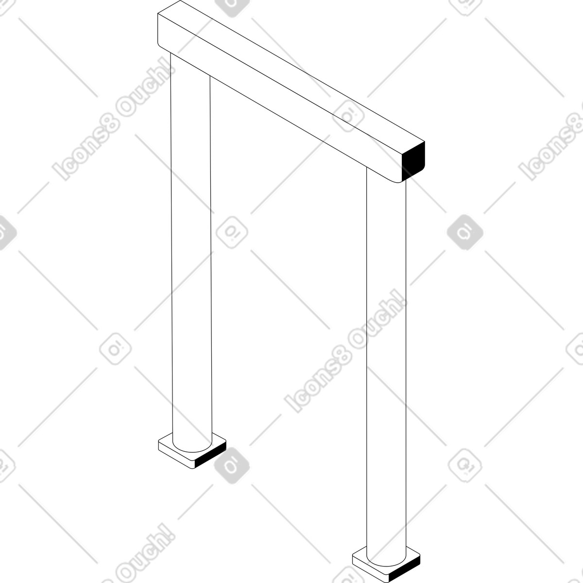 Illustration Arc avec colonnes dans le style Isometric à télécharger aux formats PNG, SVG