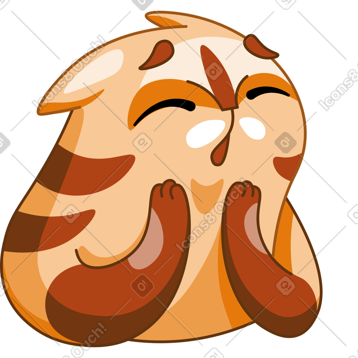 Illustration Chat dans le style Kitekat à télécharger aux formats PNG, SVG