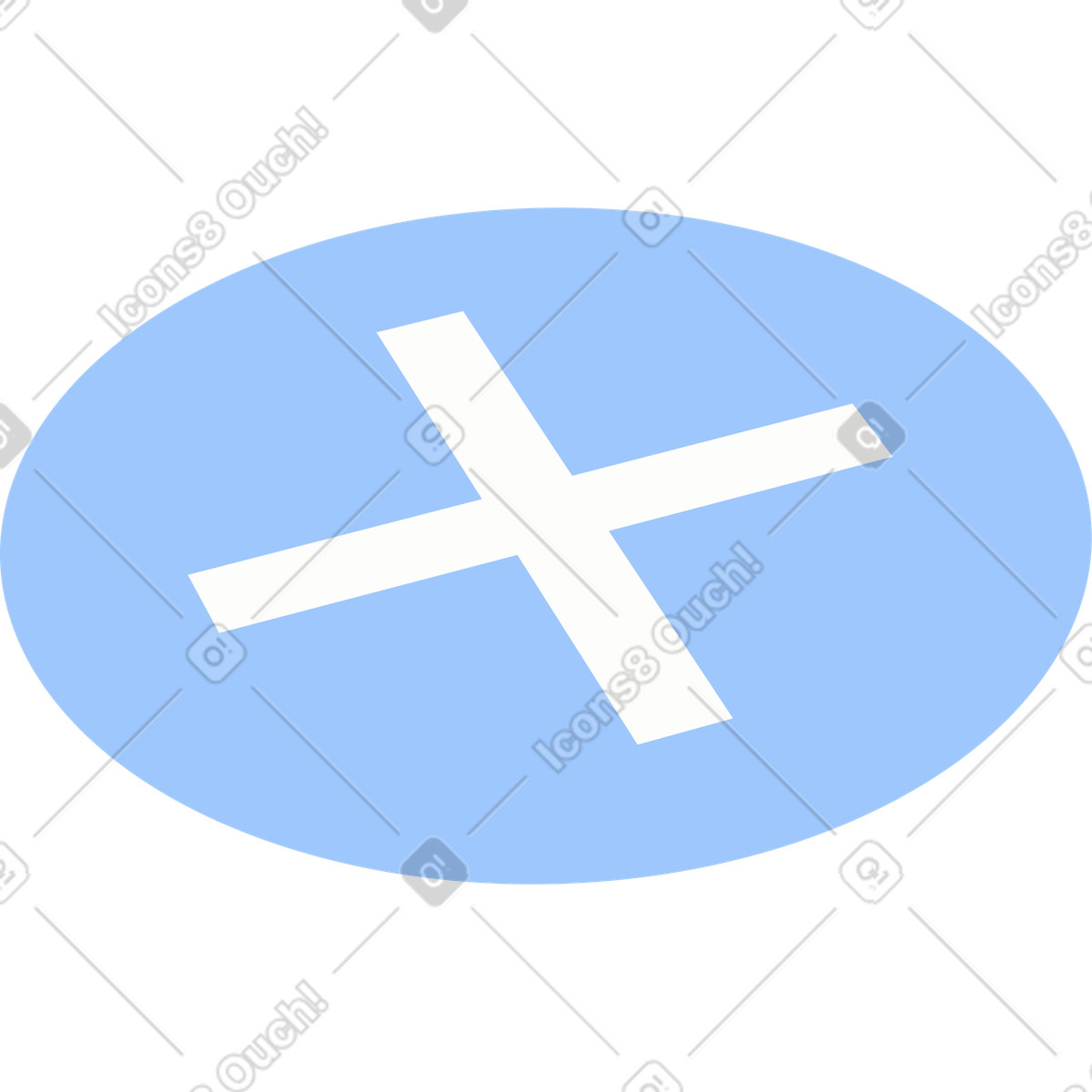 Иллюстрация Круг с крестом в центре в PNG и SVG