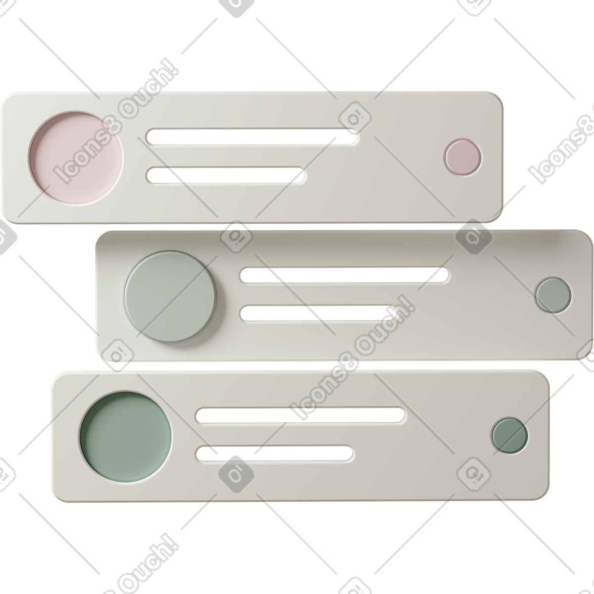 Smartphone notifications stacked on top of each other illustrazione in stile 3D Casual life scarica in PNG, SVG