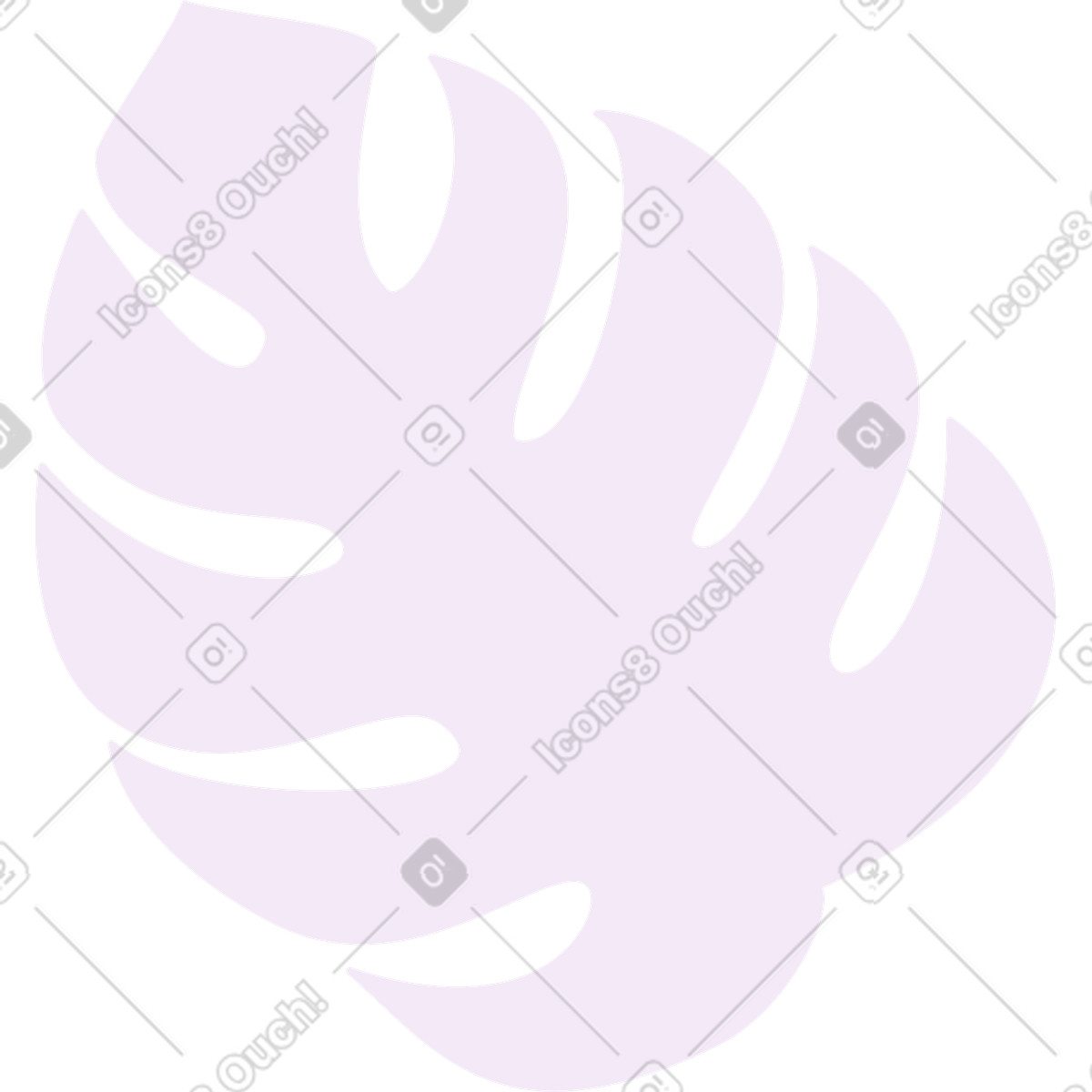 Illustration Feuille de monstera dans le style Conifer à télécharger aux formats PNG, SVG