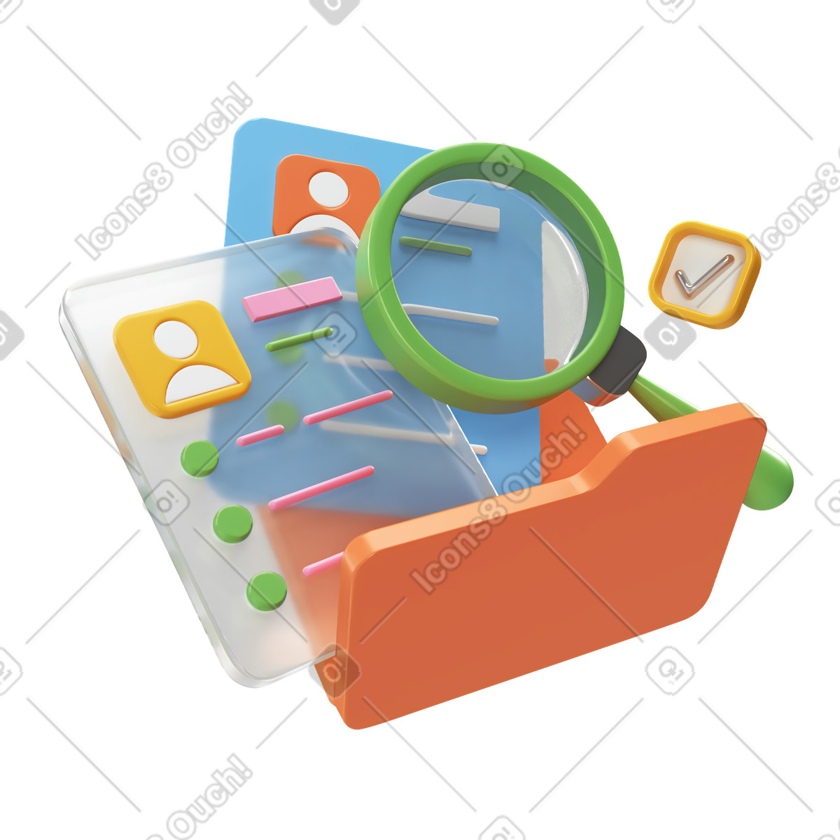 Reviewing resumes of job applicants illustration in PNG, SVG