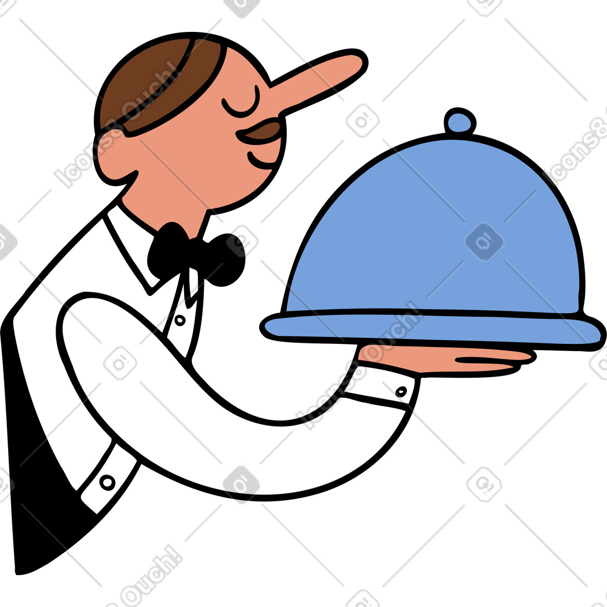 Illustration Serveur dans le style Comic à télécharger aux formats PNG, SVG