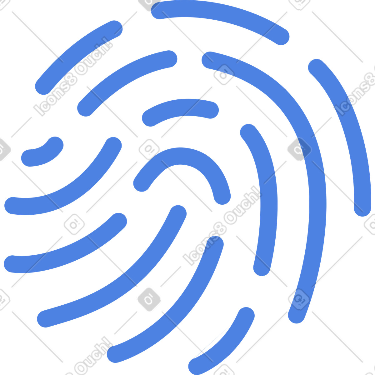 Fingerabdruck-Illustration im Network-Stil als Download in PNG, SVG