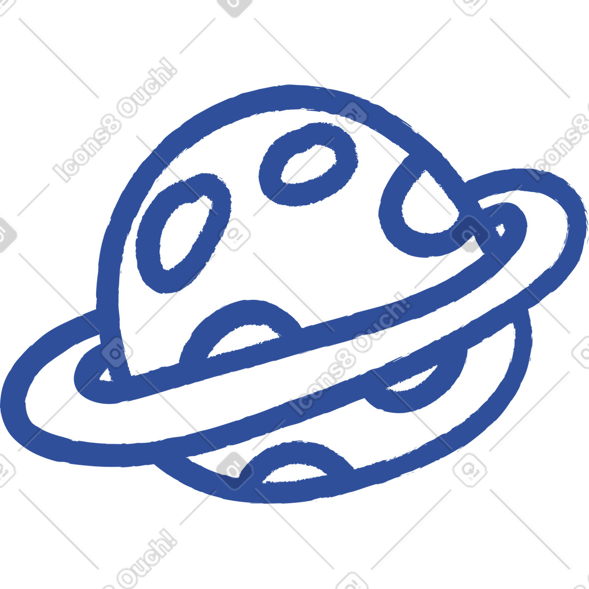Planet-Illustration im Lime-Stil als Download in PNG, SVG