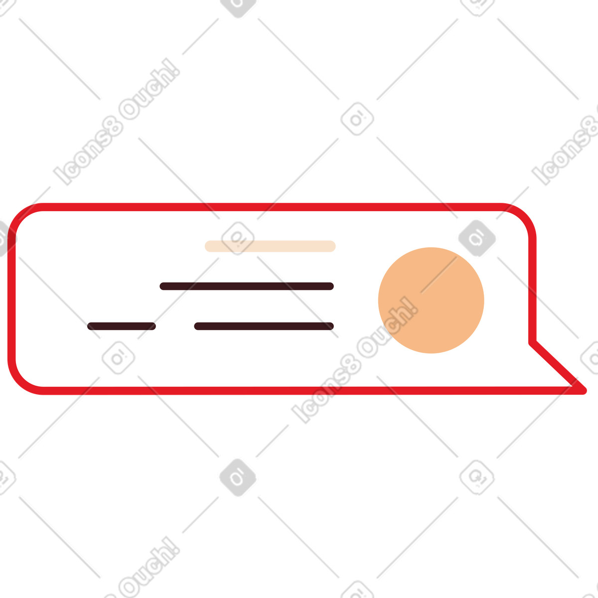 Messaggio illustrazione in stile Folks scarica in PNG, SVG