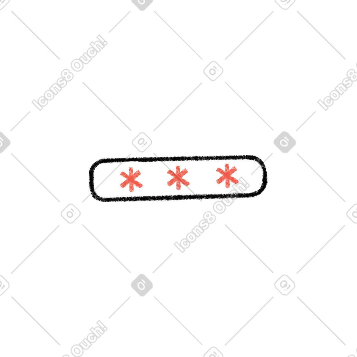 Password bar illustration in Tutti style download in PNG, SVG