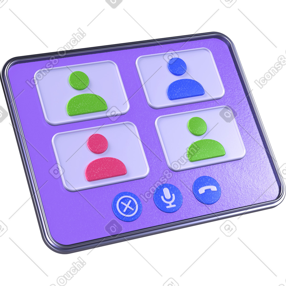 Online meeting illustration in PNG, SVG