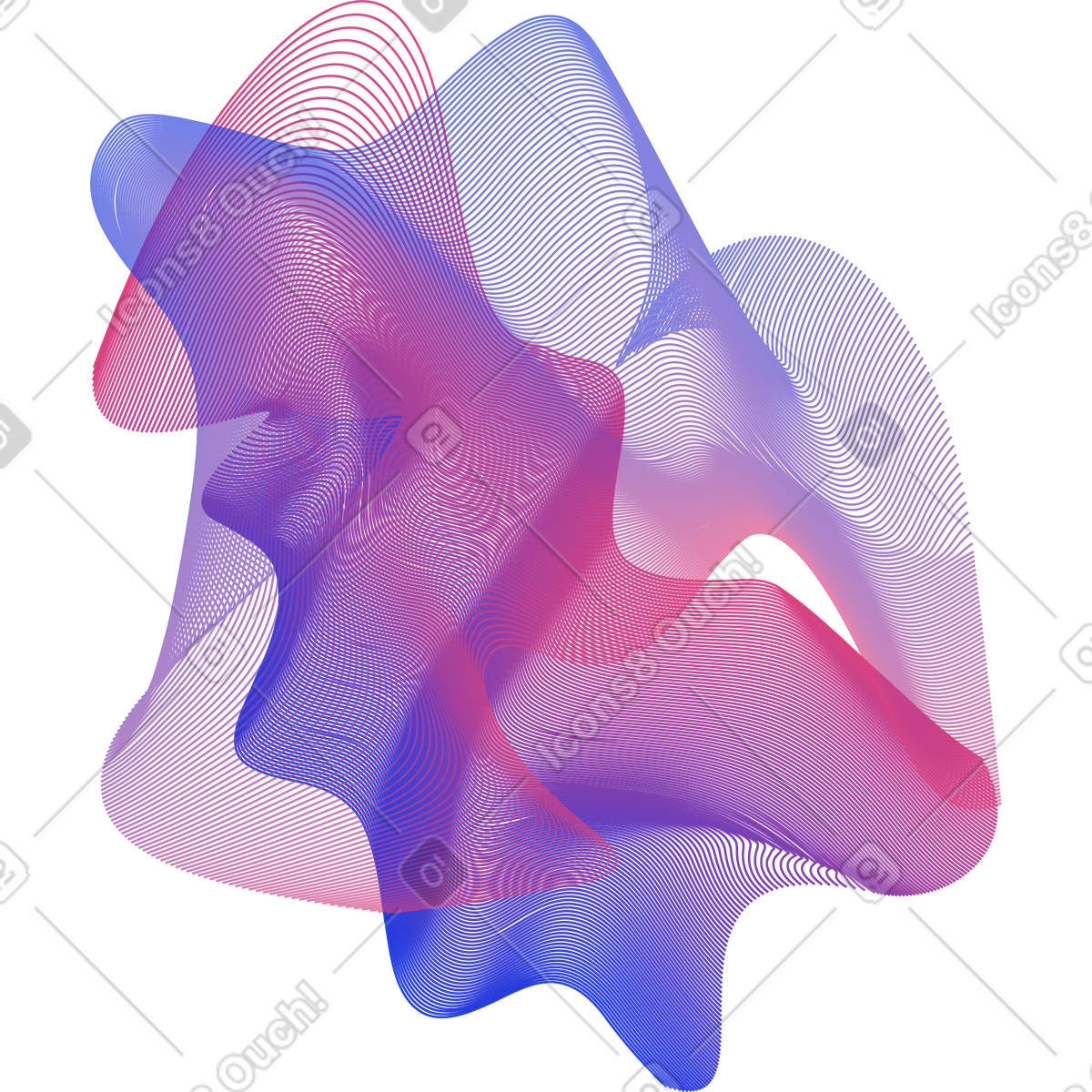 Ilustración Neon abstract lines en estilo Forms a descargar en PNG y SVG