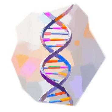 An artistic representation featuring a double helix DNA strand, displaying a series of distinct colors to highlight specific cancer mutations. The DNA helix is intricately detailed, showcasing the twists and turns of the molecular structure. Certain sections of the strand are emphasized with vibrant hues, indicating the locations of mutations associated with cancer, such as bold reds and bright yellows. The background is a subtle blend of soft colors that complements the DNA strand, drawing attention to the highlighted mutations without distraction.