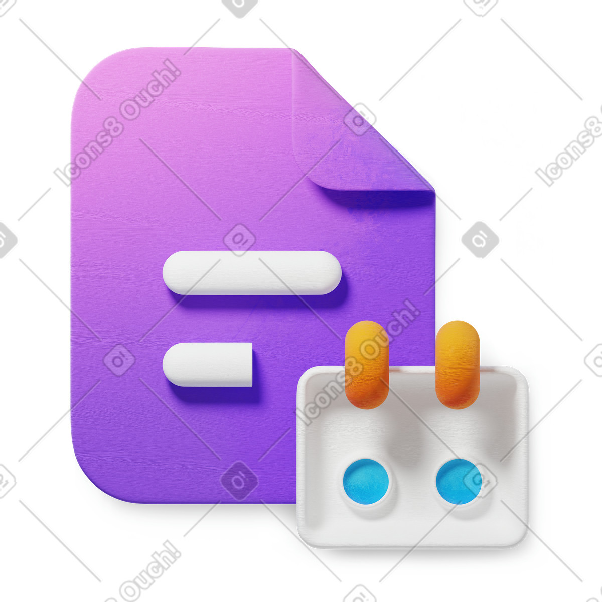 3D Microsoft Fluent illustration 스타일의 Calendar document icon with event list and planner reminder symbol 일러스트레이션 PNG, SVG 다운로드