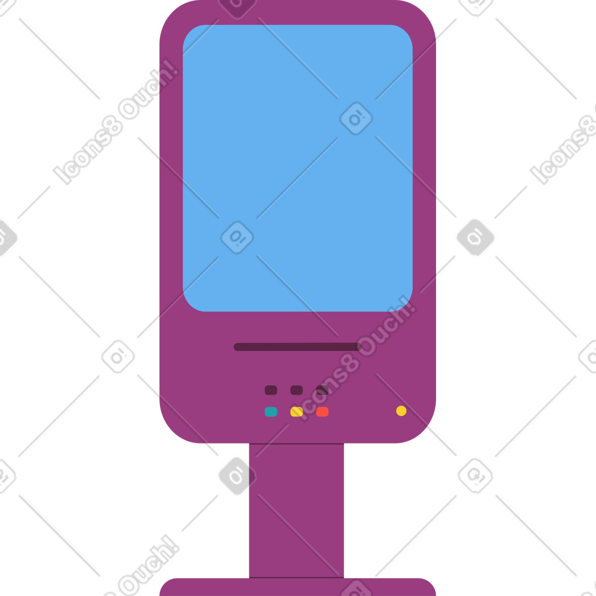 Terminal mit tasten-Illustration im Sammy-Stil als Download in PNG, SVG