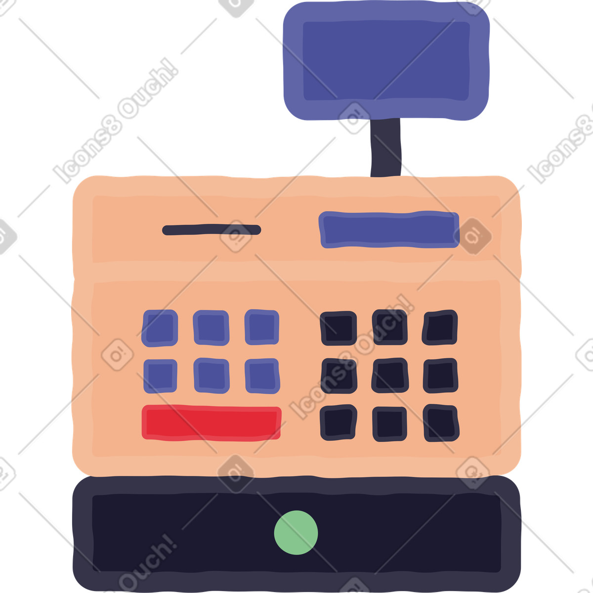 Ilustração de Caixa eletrônico em no estilo Stripy para baixar em PNG, SVG