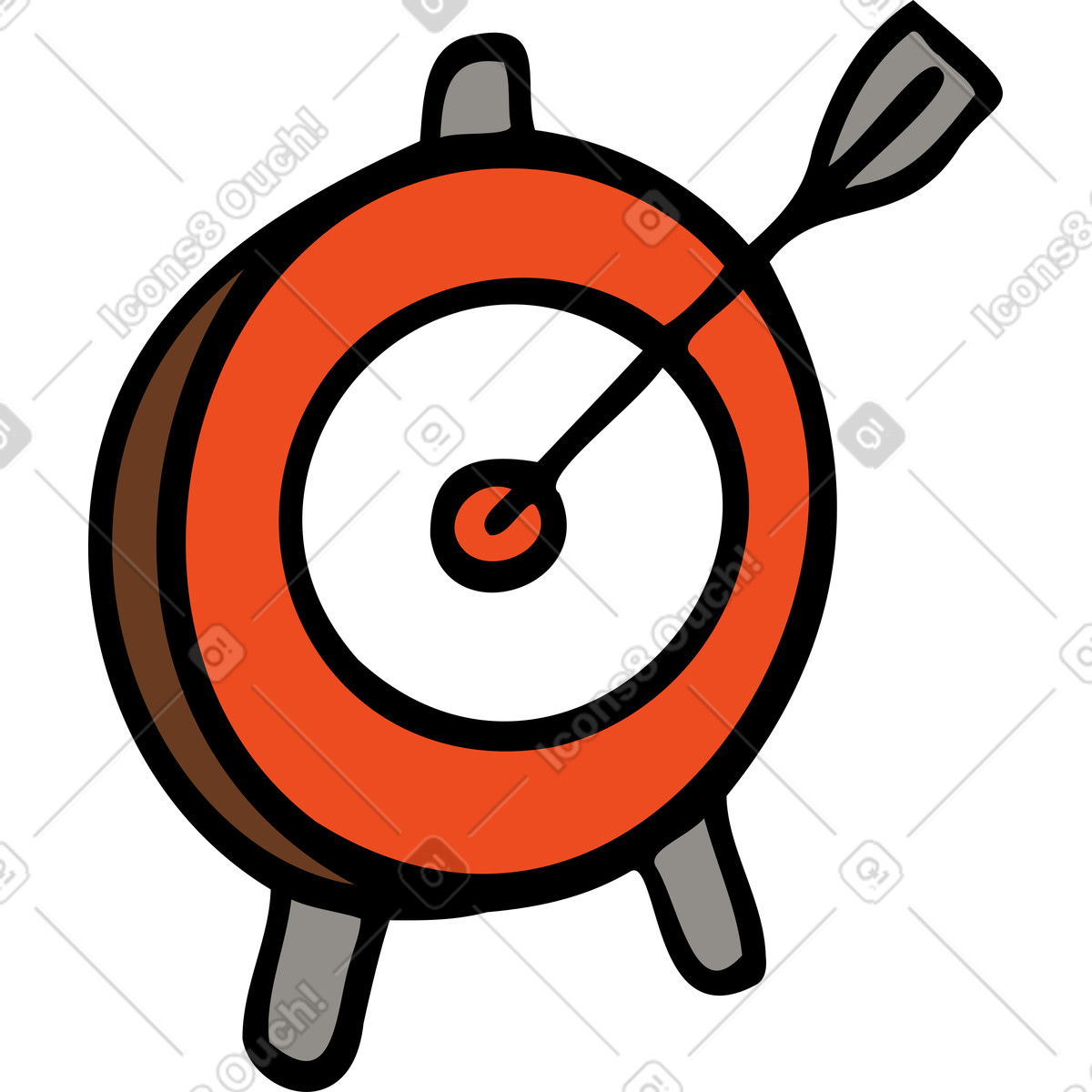 Bersaglio centro illustrazione in stile Comic scarica in PNG, SVG