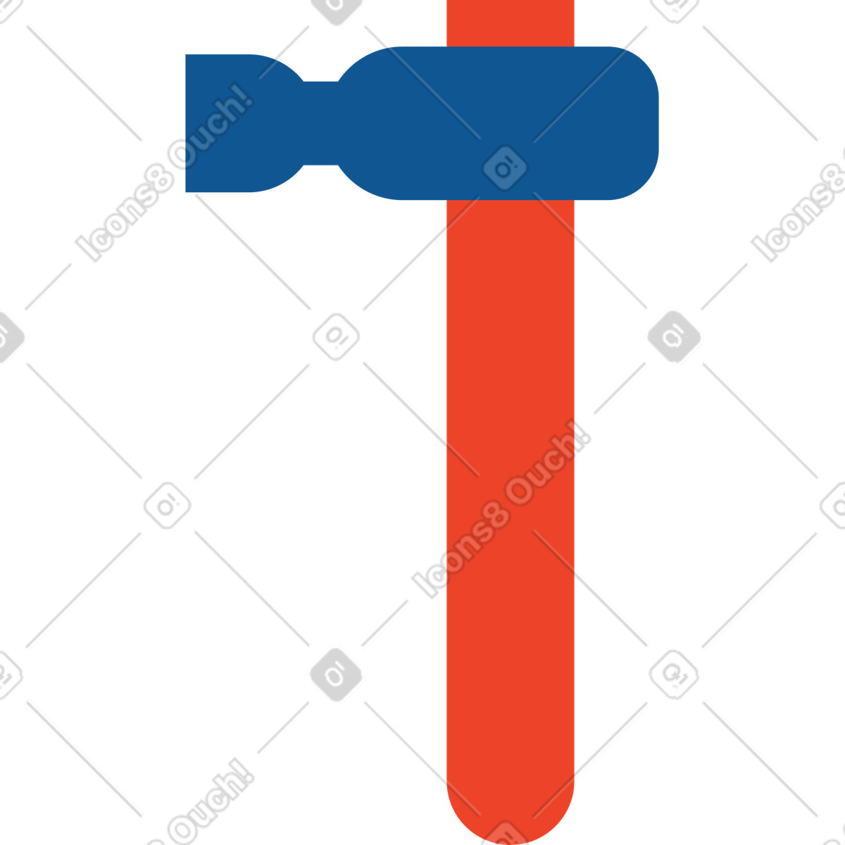 Hammer illustration in Polar style download in PNG, SVG