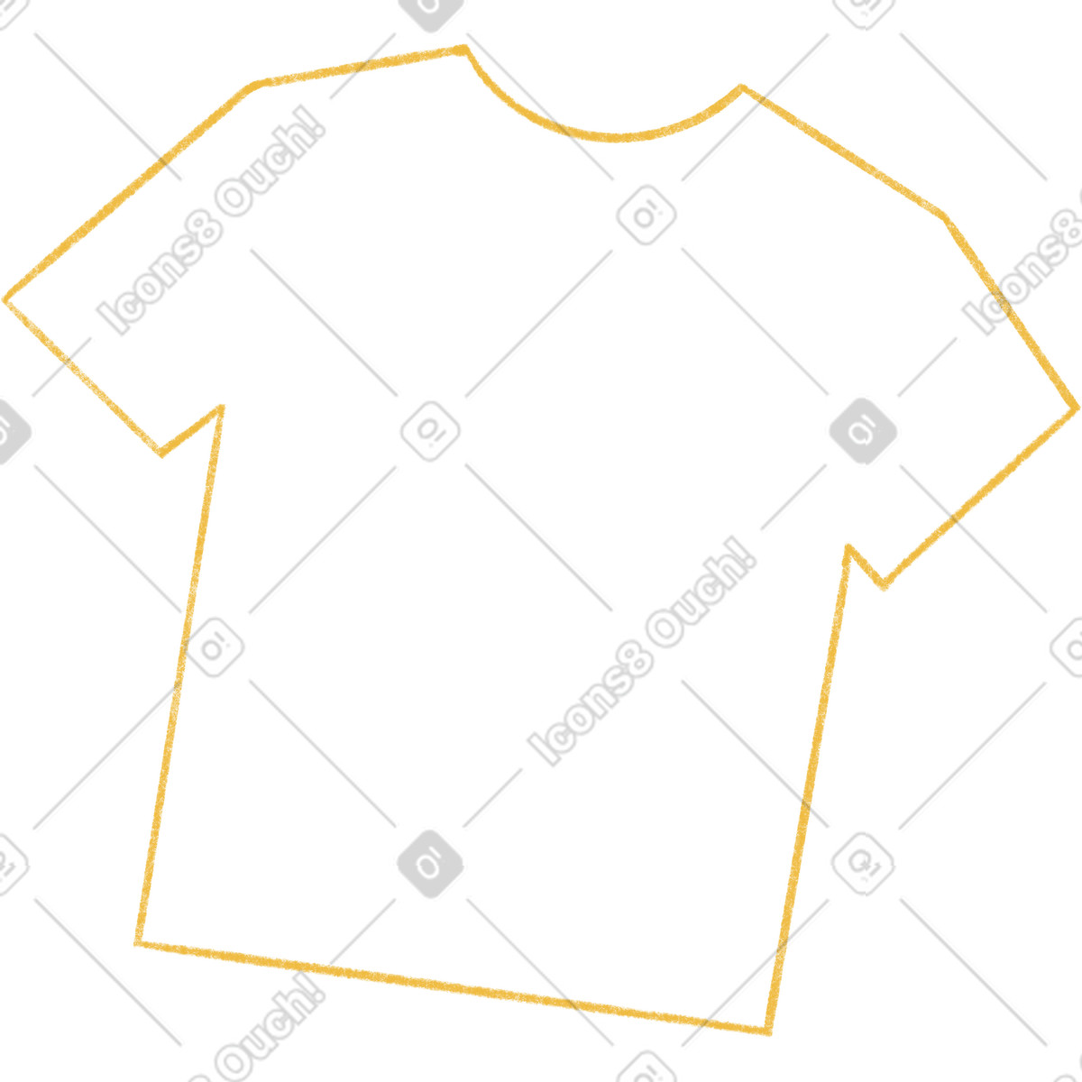 Tutti 스타일의 Yellow line t-shirt 일러스트레이션 PNG, SVG 다운로드