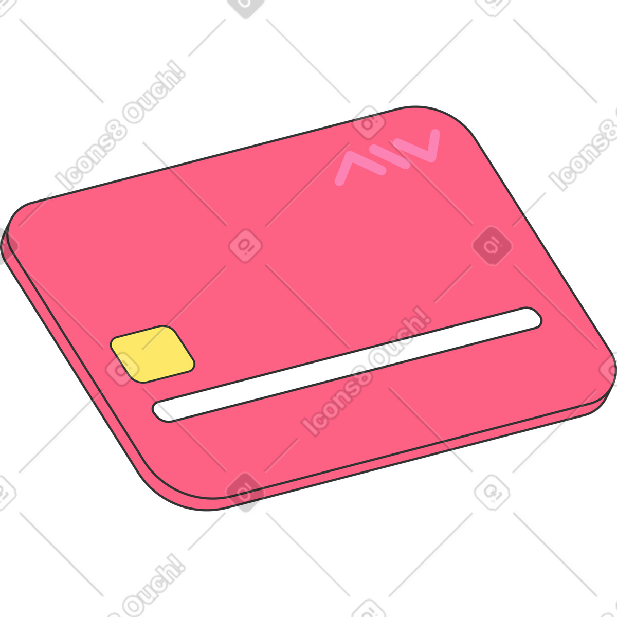 Credit card illustration in Kit style download in PNG, SVG